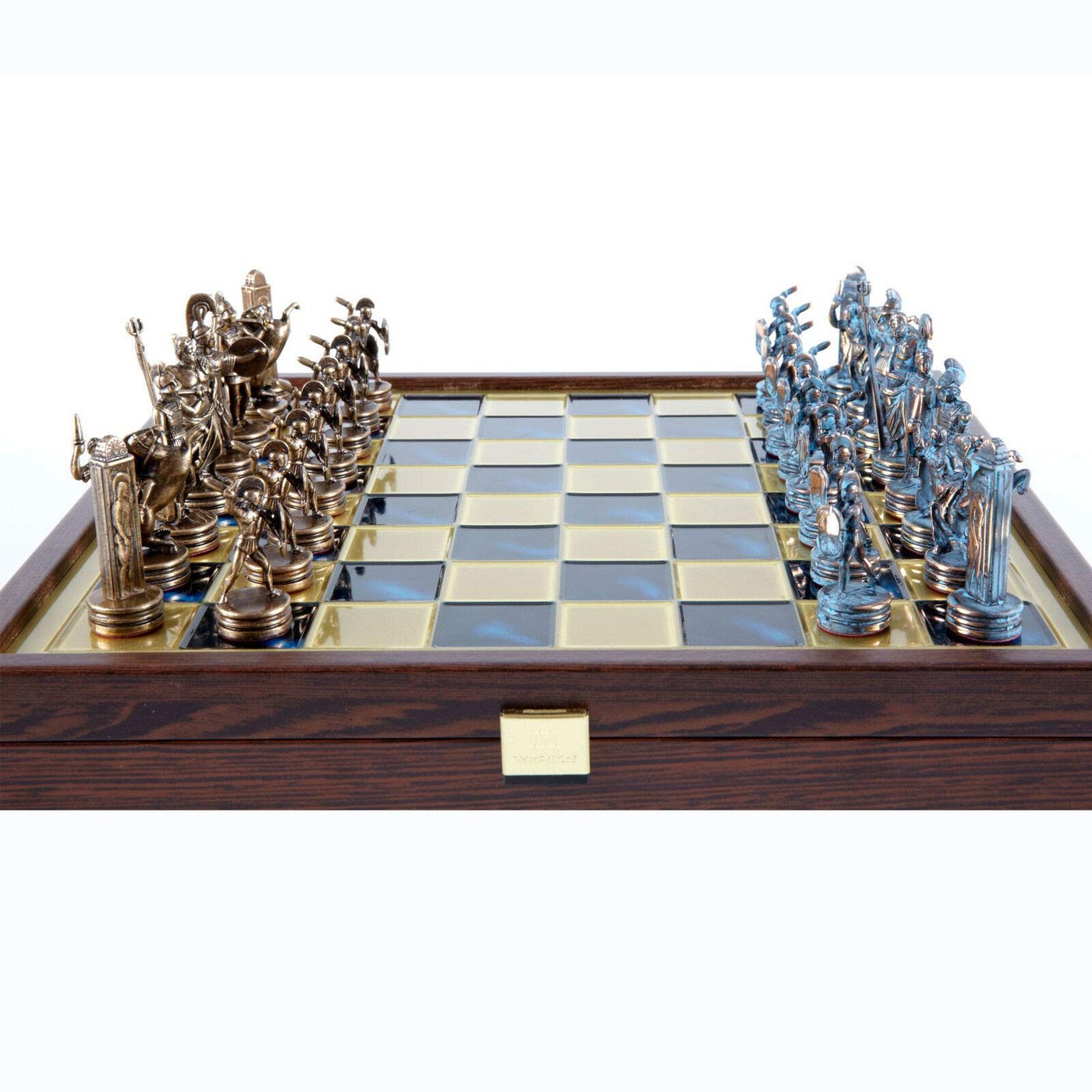 Greek mythology metal chess set